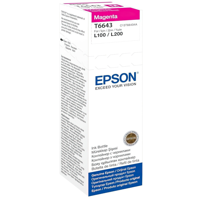Чорнило Epson T6643 Magenta ink bottle 70ml (C13T66434A)